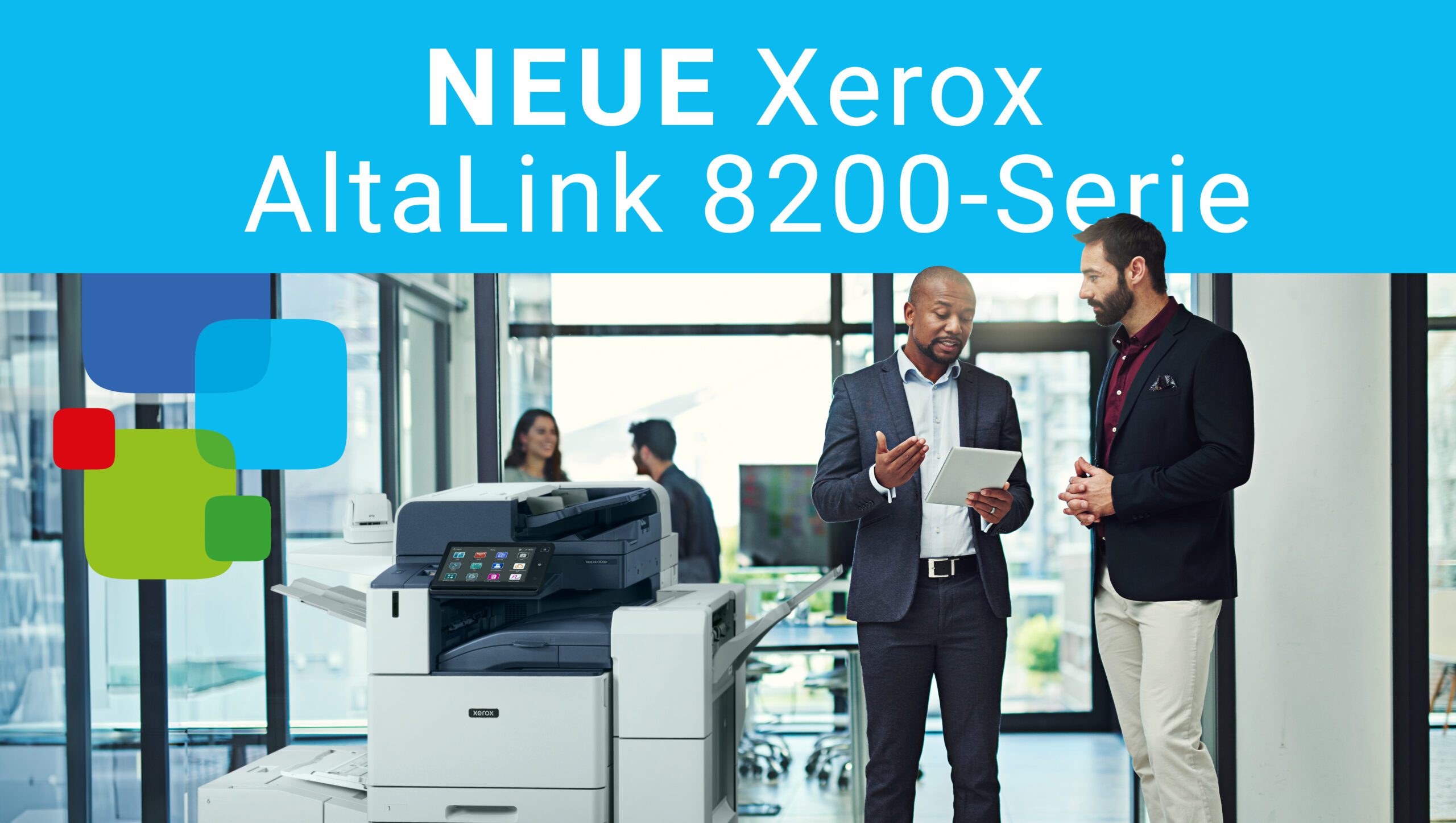 Xerox Multifunktionsdrucker mi KI-Technologie. AltaLink B8245, AltaLink B8255, AltaLink B8270, AltaLink C8235, AltaLink C8245, AltaLink C8255 AltaLink C8270.